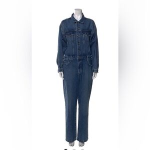 Favorite Daughter Dark Blue Denim Jumpsuit